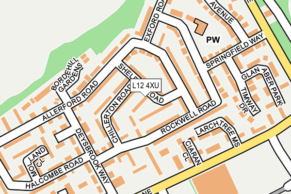 L12 4XU map - OS OpenMap – Local (Ordnance Survey)