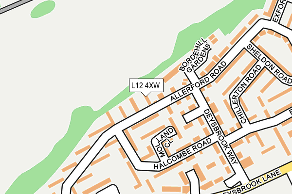 L12 4XW map - OS OpenMap – Local (Ordnance Survey)