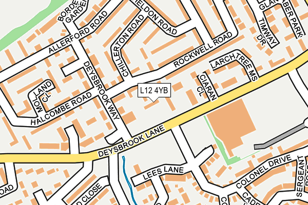 L12 4YB map - OS OpenMap – Local (Ordnance Survey)