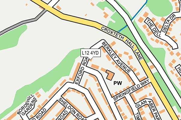 L12 4YD map - OS OpenMap – Local (Ordnance Survey)