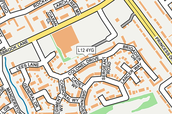 L12 4YG map - OS OpenMap – Local (Ordnance Survey)