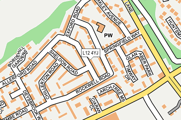 L12 4YJ map - OS OpenMap – Local (Ordnance Survey)