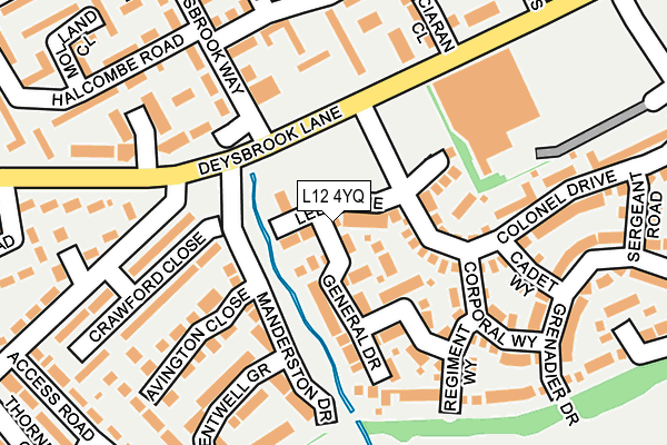 L12 4YQ map - OS OpenMap – Local (Ordnance Survey)