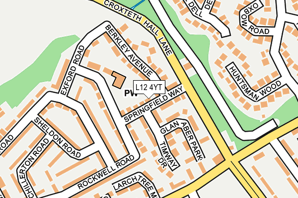 L12 4YT map - OS OpenMap – Local (Ordnance Survey)