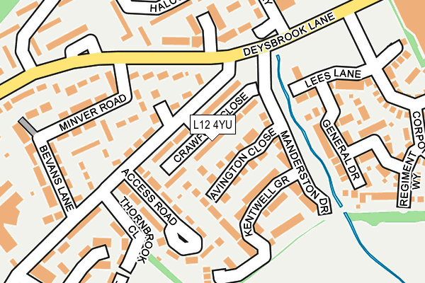 L12 4YU map - OS OpenMap – Local (Ordnance Survey)
