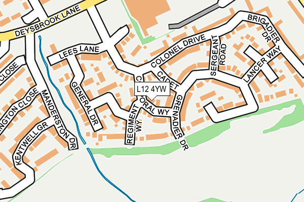 L12 4YW map - OS OpenMap – Local (Ordnance Survey)