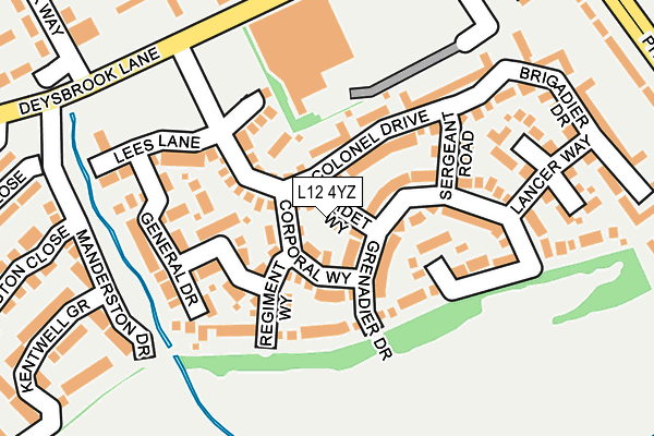 L12 4YZ map - OS OpenMap – Local (Ordnance Survey)