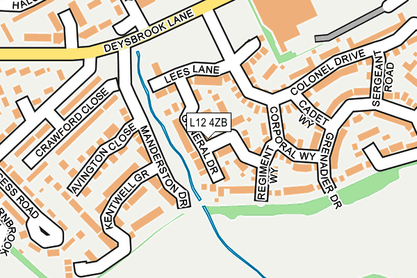 L12 4ZB map - OS OpenMap – Local (Ordnance Survey)