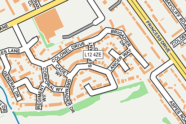L12 4ZE map - OS OpenMap – Local (Ordnance Survey)