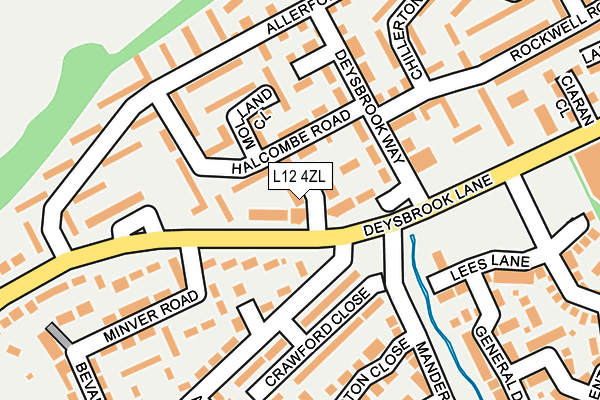 L12 4ZL map - OS OpenMap – Local (Ordnance Survey)
