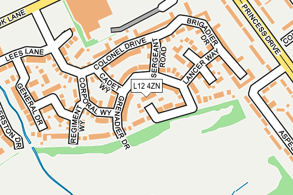 L12 4ZN map - OS OpenMap – Local (Ordnance Survey)