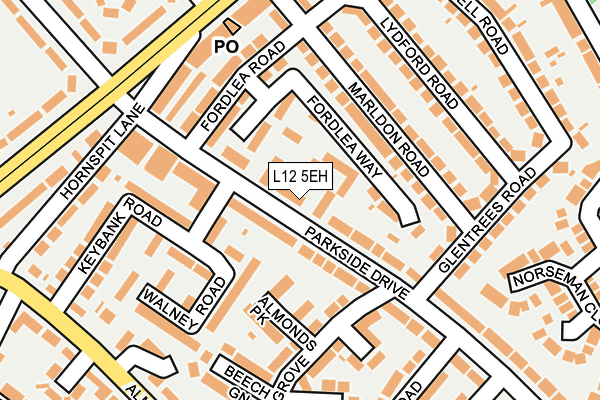 L12 5EH map - OS OpenMap – Local (Ordnance Survey)