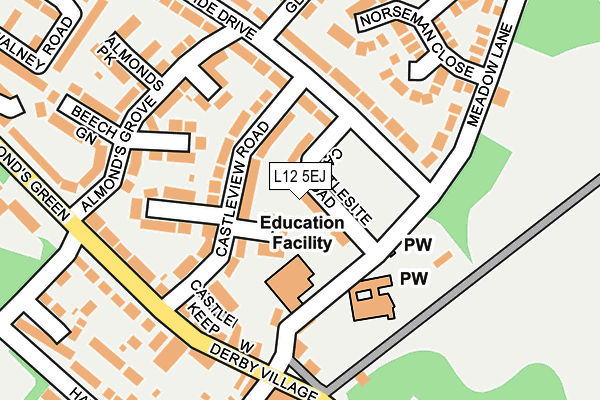 L12 5EJ map - OS OpenMap – Local (Ordnance Survey)