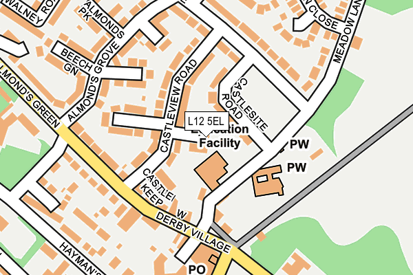 L12 5EL map - OS OpenMap – Local (Ordnance Survey)