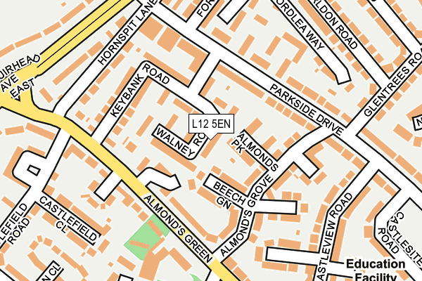 L12 5EN map - OS OpenMap – Local (Ordnance Survey)