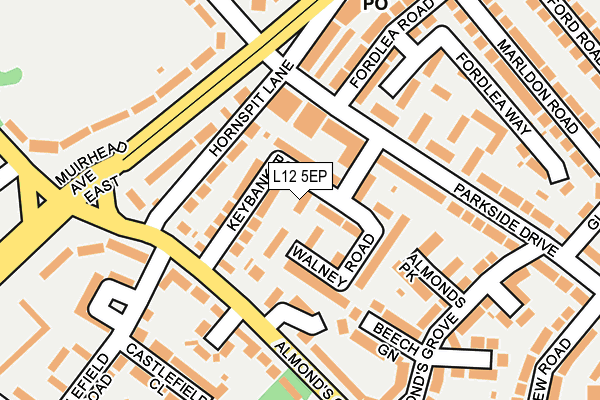 L12 5EP map - OS OpenMap – Local (Ordnance Survey)