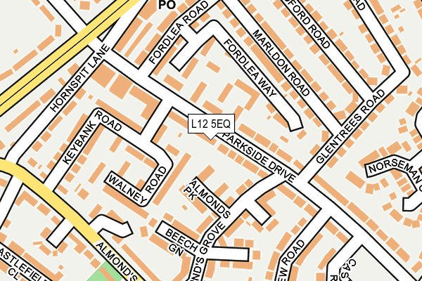 L12 5EQ map - OS OpenMap – Local (Ordnance Survey)