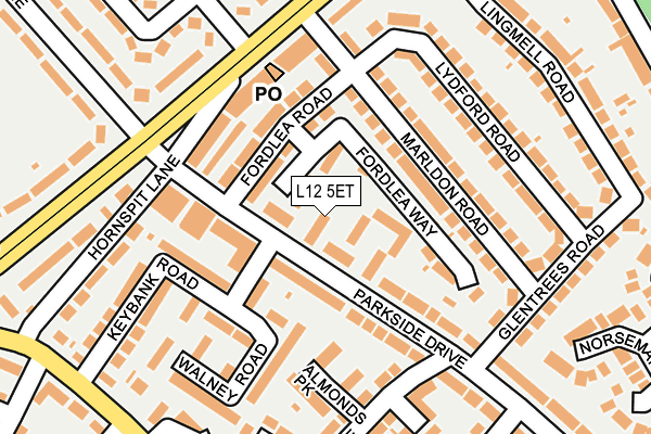 L12 5ET map - OS OpenMap – Local (Ordnance Survey)