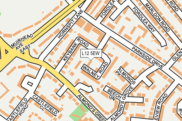 L12 5EW map - OS OpenMap – Local (Ordnance Survey)