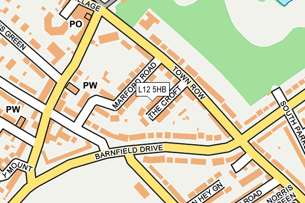 L12 5HB map - OS OpenMap – Local (Ordnance Survey)
