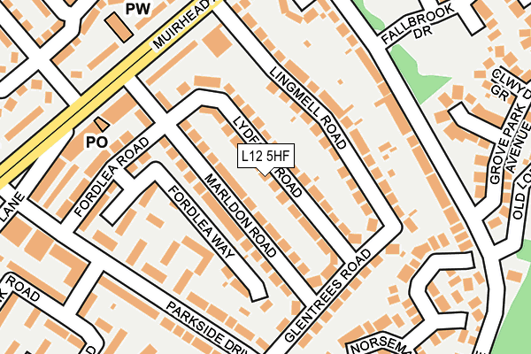 L12 5HF map - OS OpenMap – Local (Ordnance Survey)