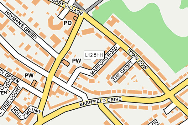 L12 5HH map - OS OpenMap – Local (Ordnance Survey)