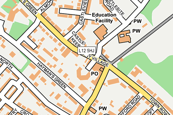 L12 5HJ map - OS OpenMap – Local (Ordnance Survey)