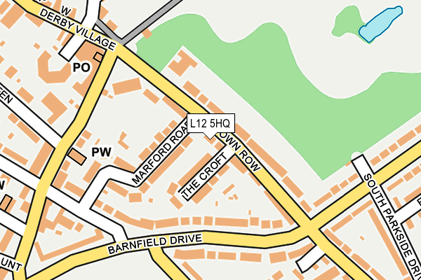 L12 5HQ map - OS OpenMap – Local (Ordnance Survey)