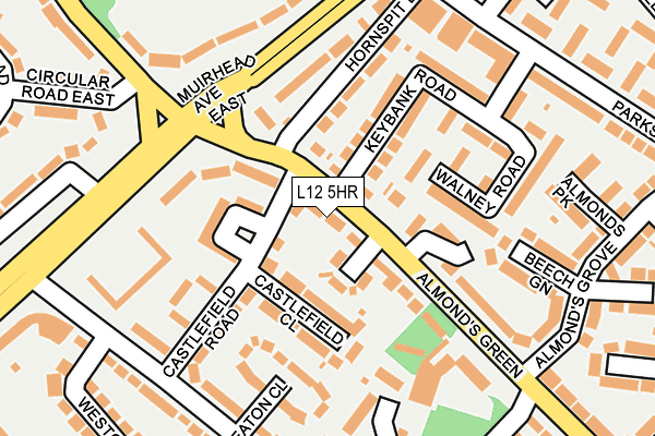 L12 5HR map - OS OpenMap – Local (Ordnance Survey)