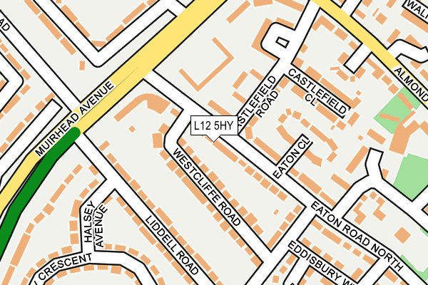 L12 5HY map - OS OpenMap – Local (Ordnance Survey)
