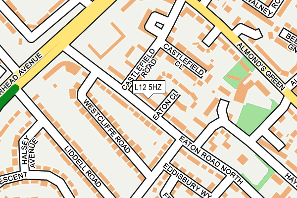 L12 5HZ map - OS OpenMap – Local (Ordnance Survey)