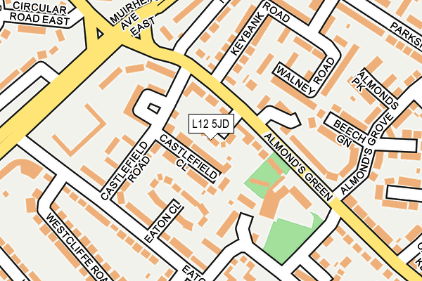 L12 5JD map - OS OpenMap – Local (Ordnance Survey)