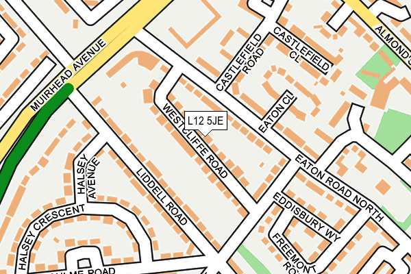 L12 5JE map - OS OpenMap – Local (Ordnance Survey)
