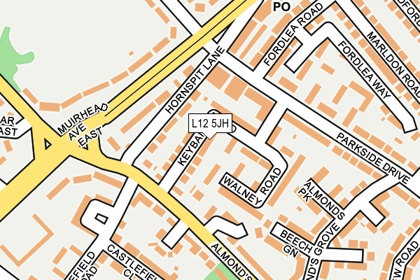 L12 5JH map - OS OpenMap – Local (Ordnance Survey)