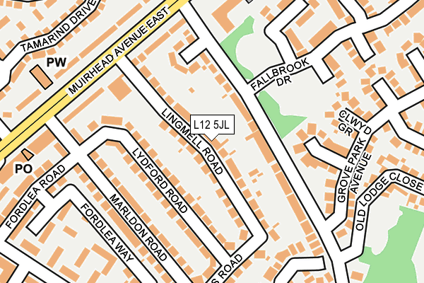 L12 5JL map - OS OpenMap – Local (Ordnance Survey)