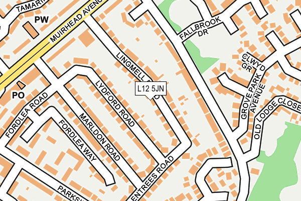 L12 5JN map - OS OpenMap – Local (Ordnance Survey)