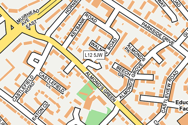 L12 5JW map - OS OpenMap – Local (Ordnance Survey)