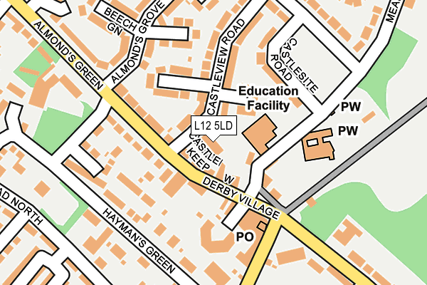 L12 5LD map - OS OpenMap – Local (Ordnance Survey)