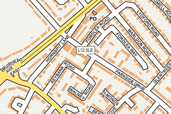 L12 5LE map - OS OpenMap – Local (Ordnance Survey)