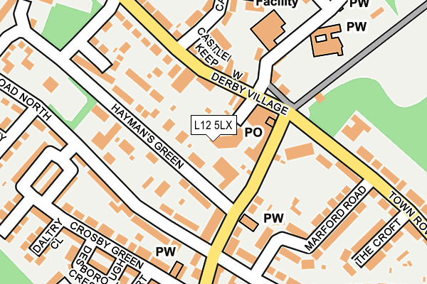 L12 5LX map - OS OpenMap – Local (Ordnance Survey)