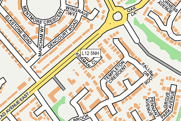 L12 5NH map - OS OpenMap – Local (Ordnance Survey)