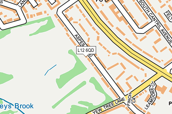 L12 6QD map - OS OpenMap – Local (Ordnance Survey)