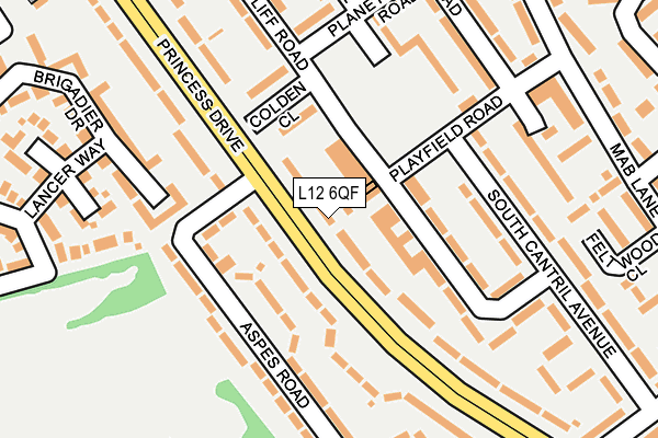 L12 6QF map - OS OpenMap – Local (Ordnance Survey)