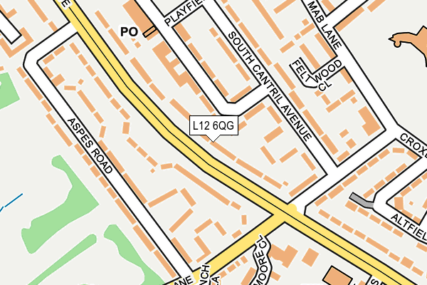 L12 6QG map - OS OpenMap – Local (Ordnance Survey)