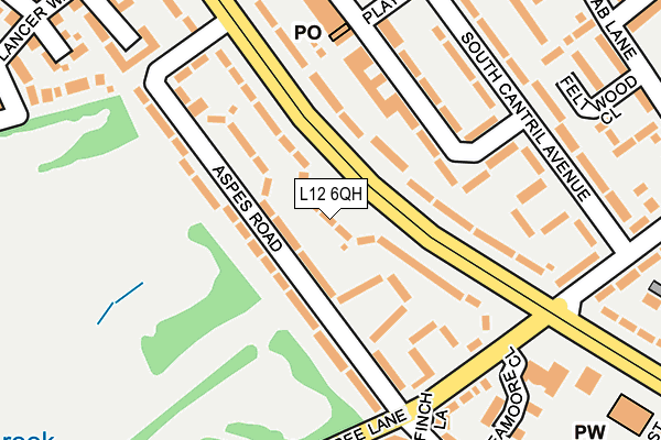 L12 6QH map - OS OpenMap – Local (Ordnance Survey)