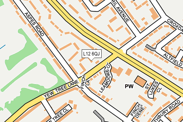 L12 6QJ map - OS OpenMap – Local (Ordnance Survey)
