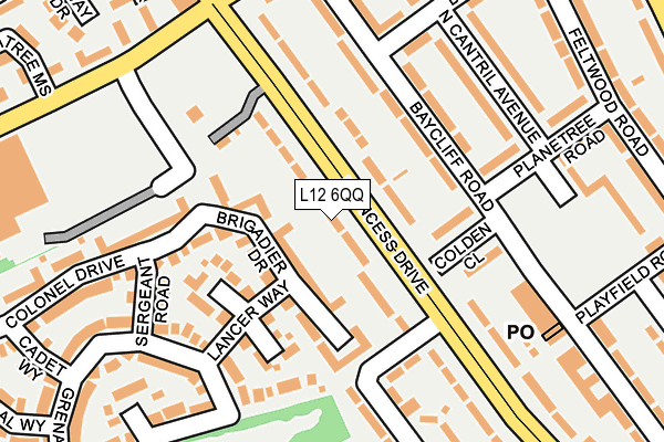 L12 6QQ map - OS OpenMap – Local (Ordnance Survey)