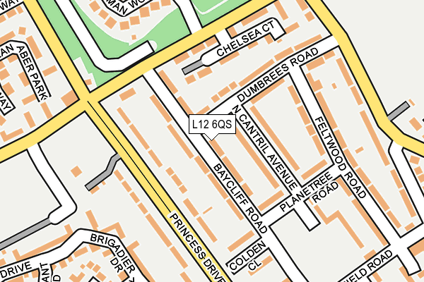 L12 6QS map - OS OpenMap – Local (Ordnance Survey)