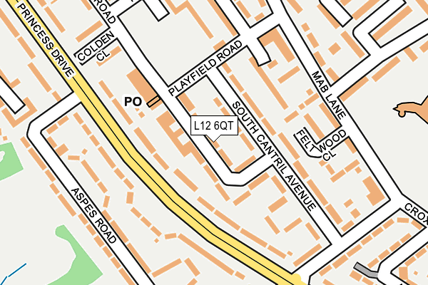 L12 6QT map - OS OpenMap – Local (Ordnance Survey)