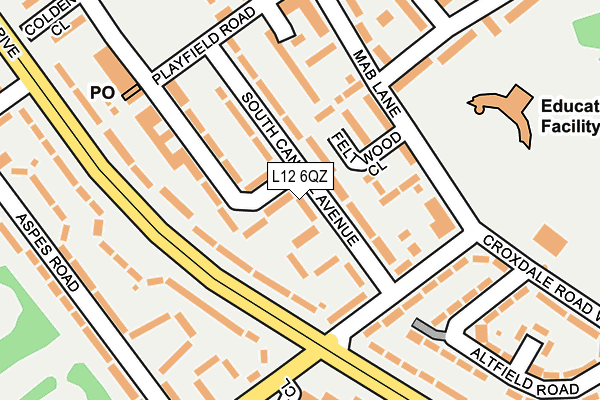 L12 6QZ map - OS OpenMap – Local (Ordnance Survey)